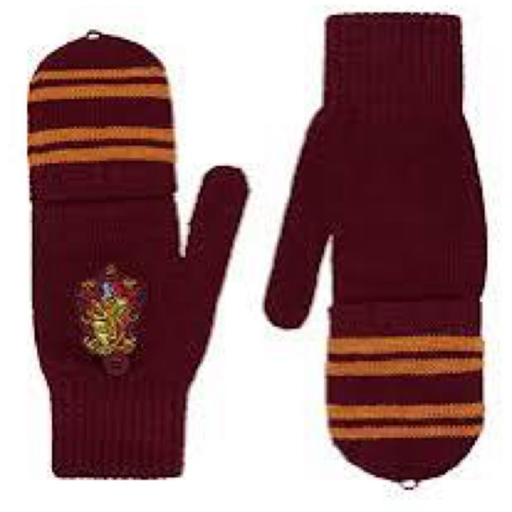 Gryffindor Knitted Mitten Capped Gloves